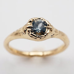 Bague ELLA - or 14k et saphir du Montana - pièce unique