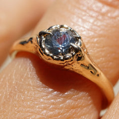 Bague ELLA - or 14k et saphir du Montana - pièce unique