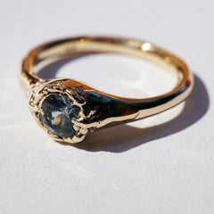 Bague ELLA - or 14k et saphir du Montana - pièce unique
