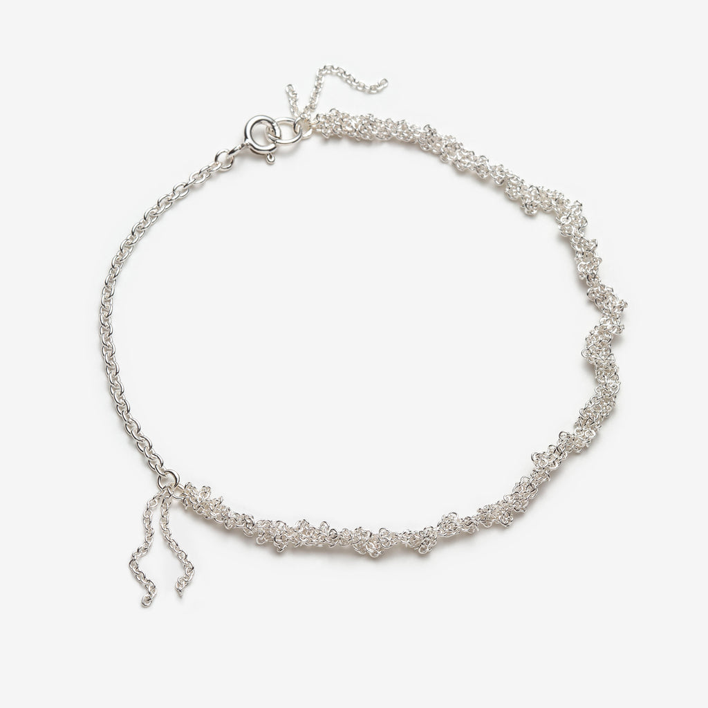 Bracelet ROMY - chaînes d'argent tissées