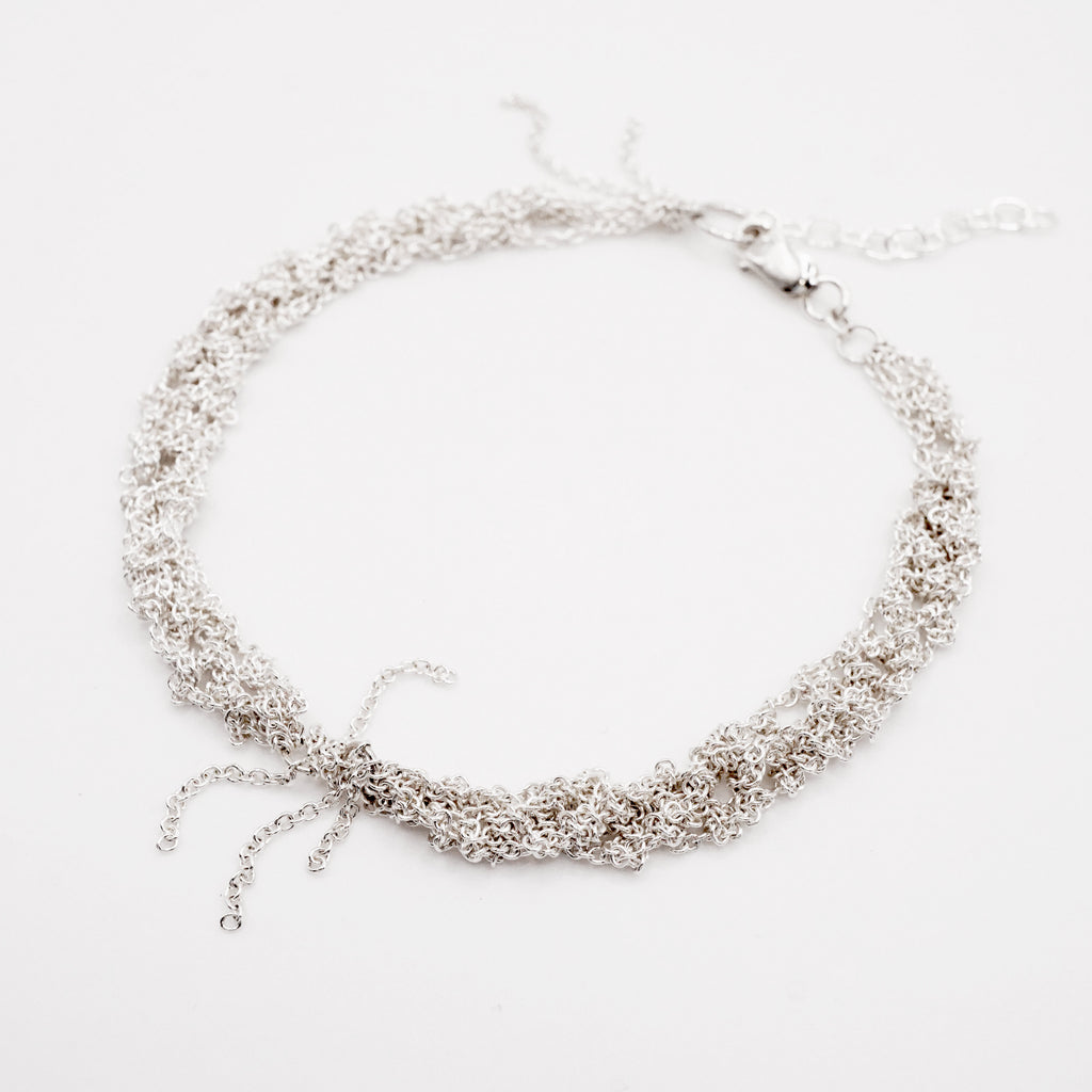 Bracelet NOE - chaînes d'argent tissées