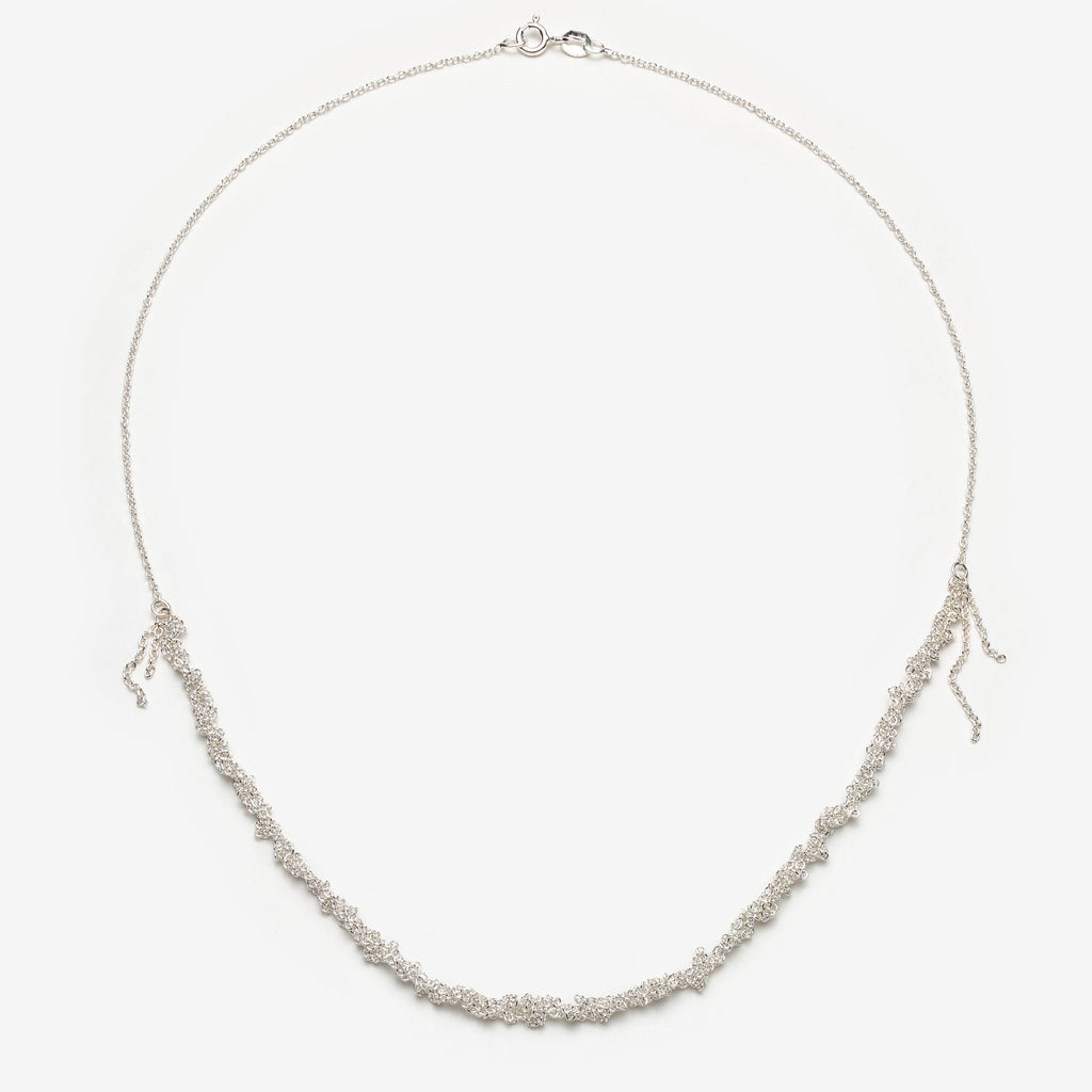 Collier JANE - chaînes d'argent tissées