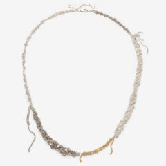 Collier IRIS - chaînes tissées - or 14k et argent
