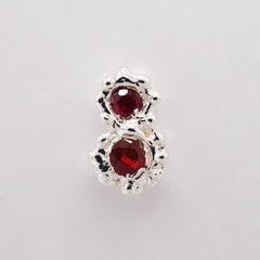 Boucle d'oreille FLORA - saphirs et argent - Pièces uniques - Série 04