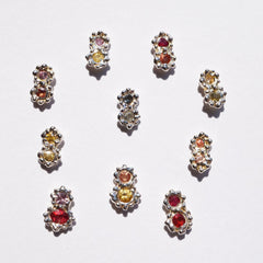 Boucle d'oreille FLORA - saphirs et argent - Pièces uniques - Série 04