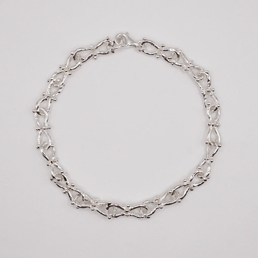 Bracelet en mailles WALLIS - argent ou plaqué or 14k