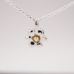 Pendentif FLEUR no.5 - argent et saphir 🌸