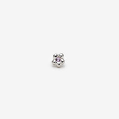 Boucle d'oreille PETITE FLEUR no.1 - argent et saphir 🌸