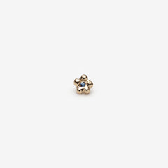 Boucles d'oreilles PETITE FLEUR no.1 - or 10k et saphir 🌼