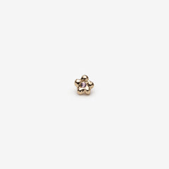 Boucles d'oreilles PETITE FLEUR no.1 - or 10k et saphir 🌼