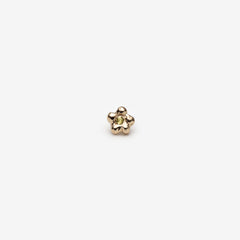 Boucles d'oreilles PETITE FLEUR no.1 - or 10k et saphir 🌼