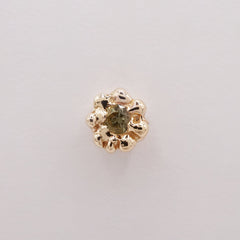 Boucle d'oreille CROCUS - saphir et or 10k