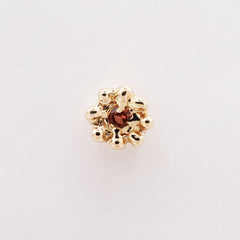 Boucle d'oreille CROCUS - saphir et or 10k