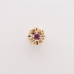 Boucle d'oreille CROCUS - saphir et or 10k