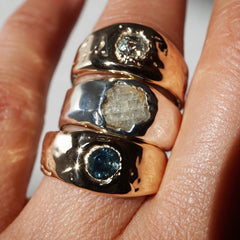 Bague GARANCE - or 14k et saphir du Montana - pièce unique 003