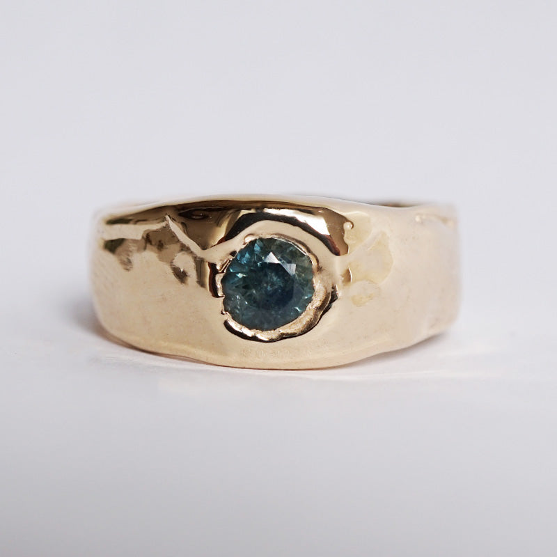 Bague GARANCE - or 14k et saphir du Montana - pièce unique 003