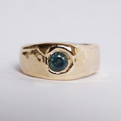 Bague GARANCE - or 14k et saphir du Montana - pièce unique 003