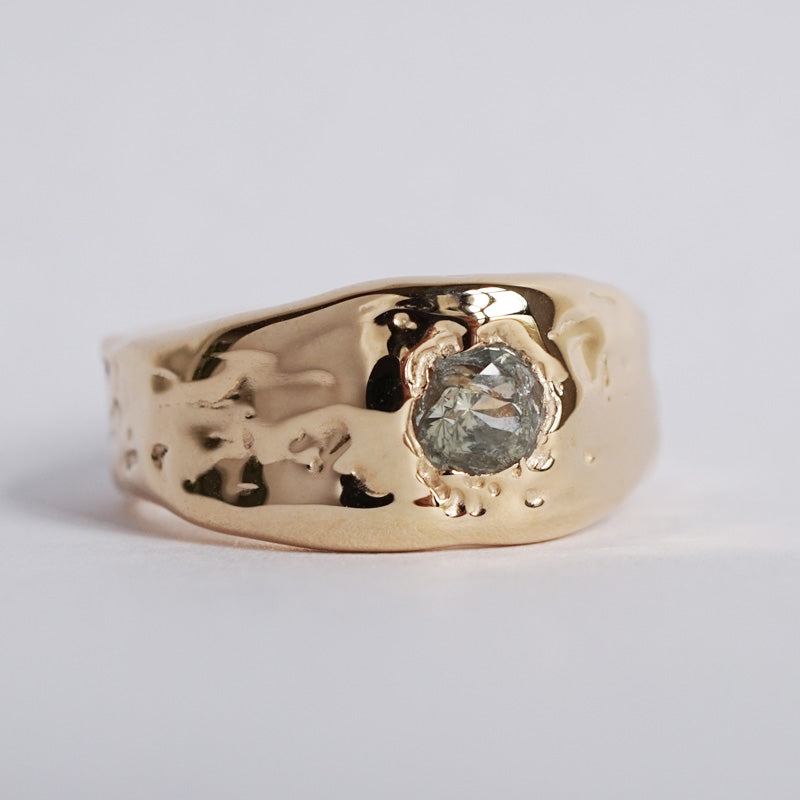 Bague GARANCE - or 14k et saphir du Montana - pièce unique 004
