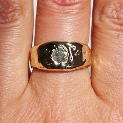 Bague GARANCE - or 14k et saphir du Montana - pièce unique 004