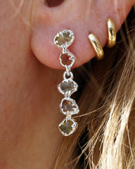 Boucles d'oreilles LORENZO - saphirs bruts terre
