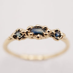 Bague ARIANE V - saphir bicolore et or jaune 10k