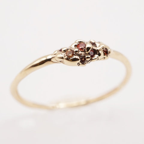 Bague ARIANE - saphirs colorés et or 10k