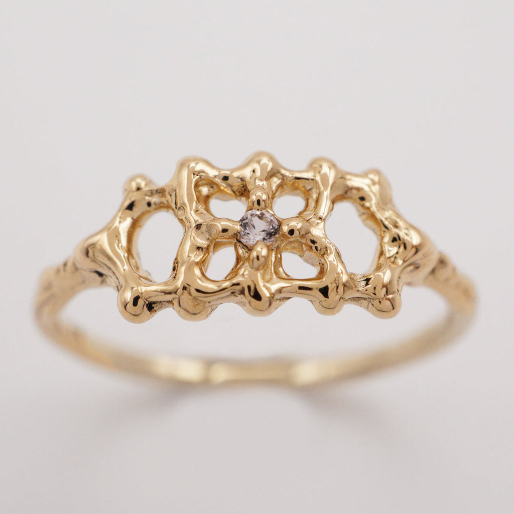 Bague ATRANI - Or 14k et saphir