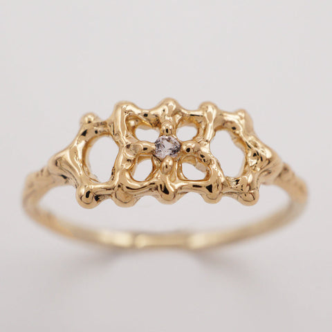 Bague ATRANI - Or 14k et saphir