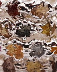 Bague LASZLO saphirs bruts colorés et argent