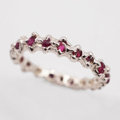 Bague LENA - rubis et argent