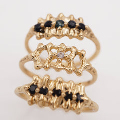 Bague ATRANI - Or 14k et saphir