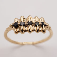 Bague ATRANI - Or 14k et saphir