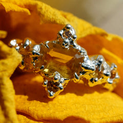 Bague REINE - saphirs naturels colorés et argent - pièces uniques