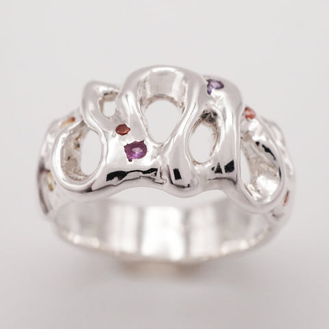 Bague ROMA en argent - avec ou sans saphirs
