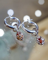 Boucles d'oreilles FRIDA TWINS - saphirs rouges - Pièces uniques