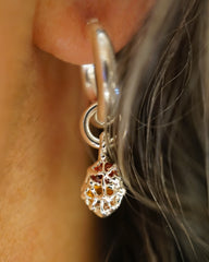 Boucles d'oreilles FRIDA TWINS - saphirs rouges - Pièces uniques