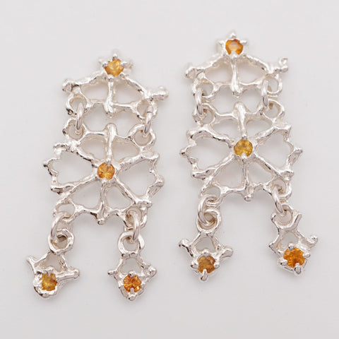 Boucles d'oreilles CAPRI - saphirs naturels - grandes