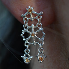 Boucles d'oreilles CAPRI - saphirs naturels - grandes
