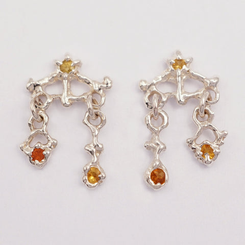 Boucles d'oreilles CAPRI - saphirs naturels - petites