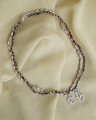 Pendentifs TALISMAN - Perles keshi vintage, saphirs et argent