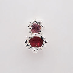 Boucle d'oreille FLORA - saphirs et argent - Pièces uniques - Série 04