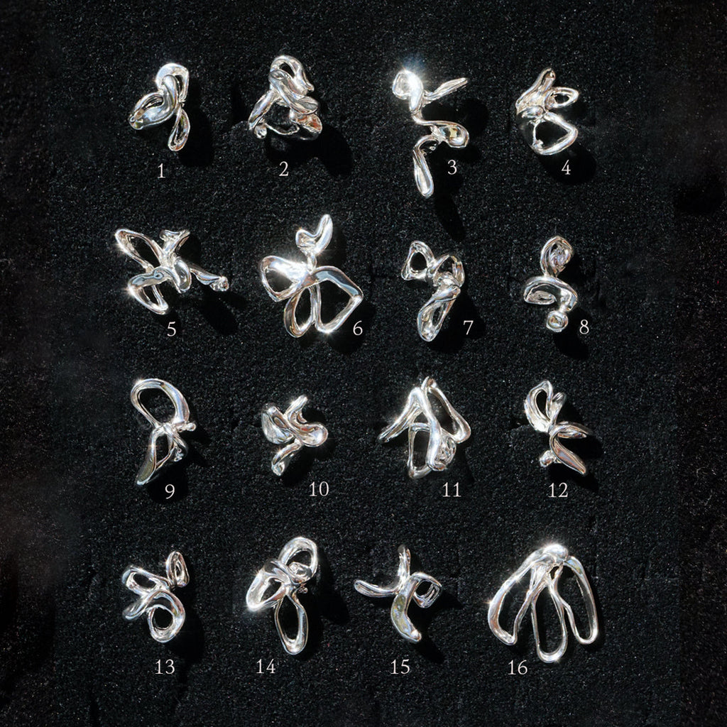 Boucles d'oreilles FLEURS FANÉES - argent