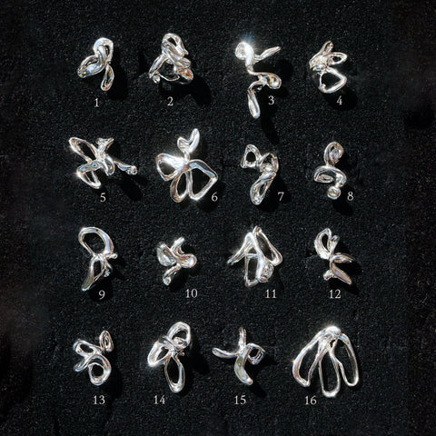 Boucles d'oreilles FLEURS FANÉES - argent