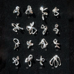 Boucles d'oreilles FLEURS FANÉES - argent