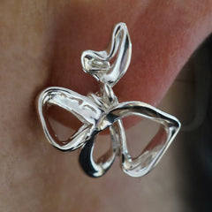 Boucles d'oreilles FLEURS FANÉES - argent