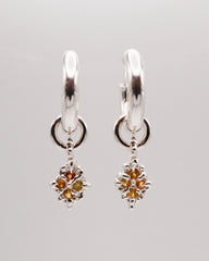 Boucles d'oreilles FRIDA TWINS - saphirs jaunes - Pièces uniques