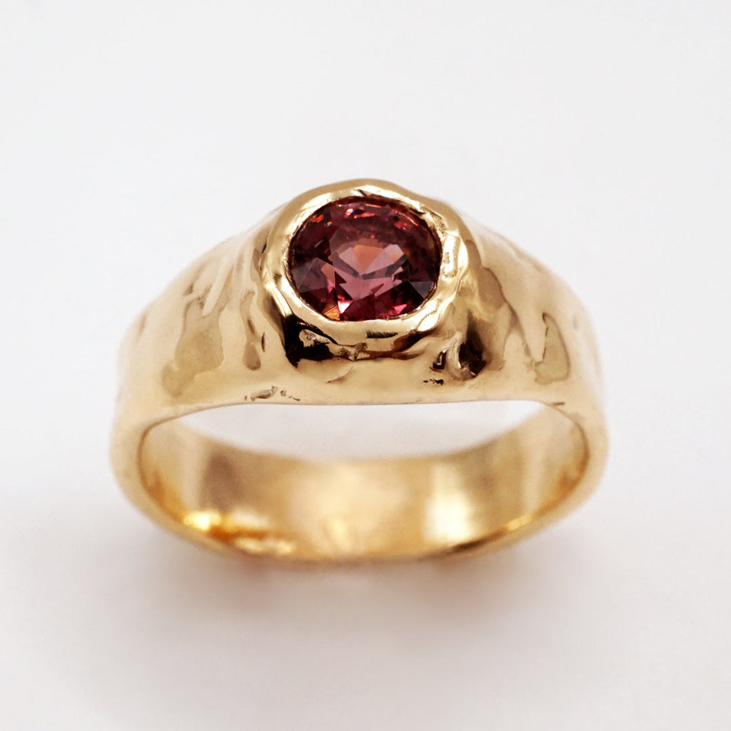 Bague GARANCE - spinelle et or 14k - pièce unique