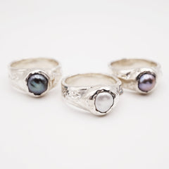 Bague ISLA - Perle keshi et argent sterling