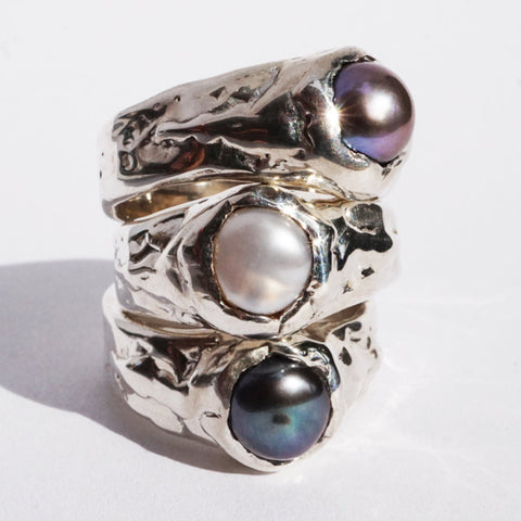 Bague ISLA - Perle keshi et argent sterling