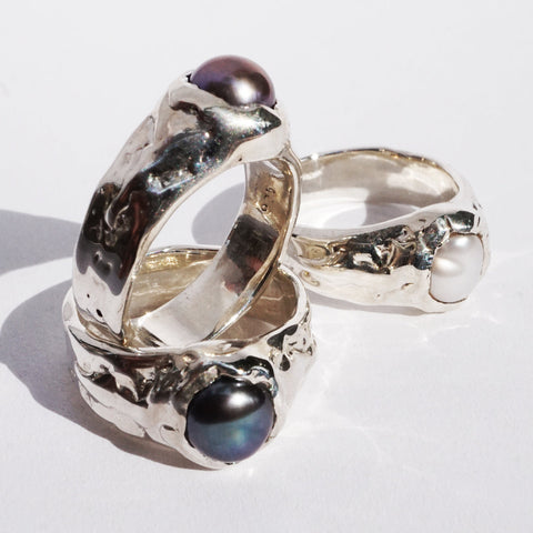 Bague ISLA - Perle keshi et argent sterling
